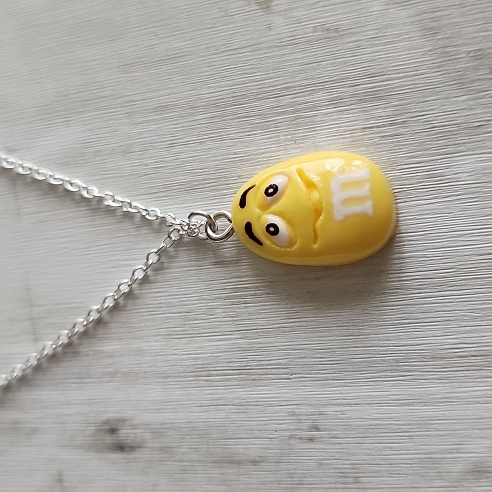 M&M Necklace 20 inch 925S Silver plate Chain.